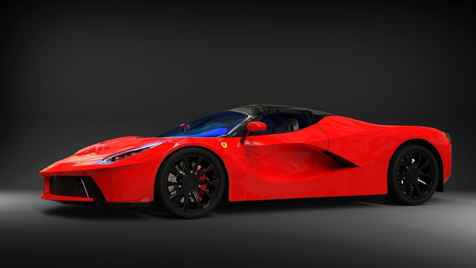 红色法拉利3D模型0