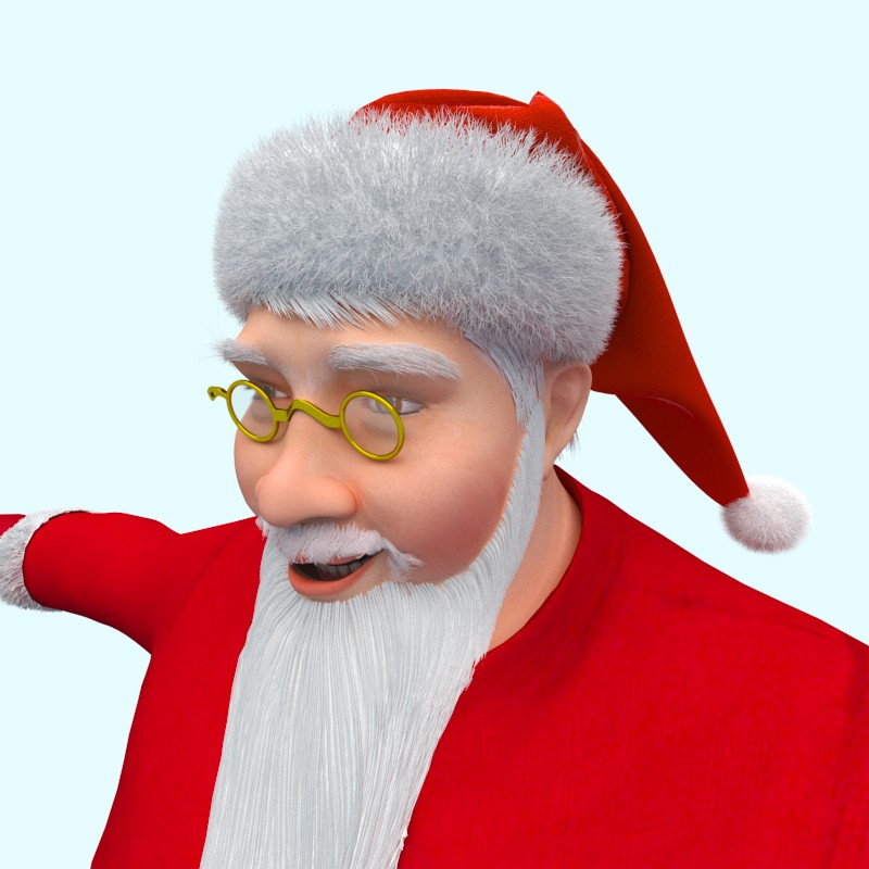圣诞老人露脸模型0
