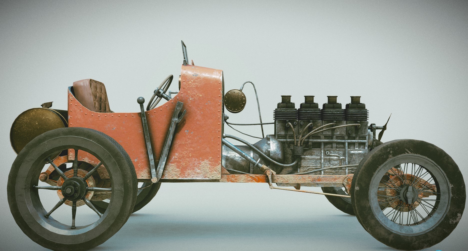 老式赛车游戏模型1