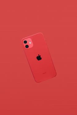 红色苹果手机模型