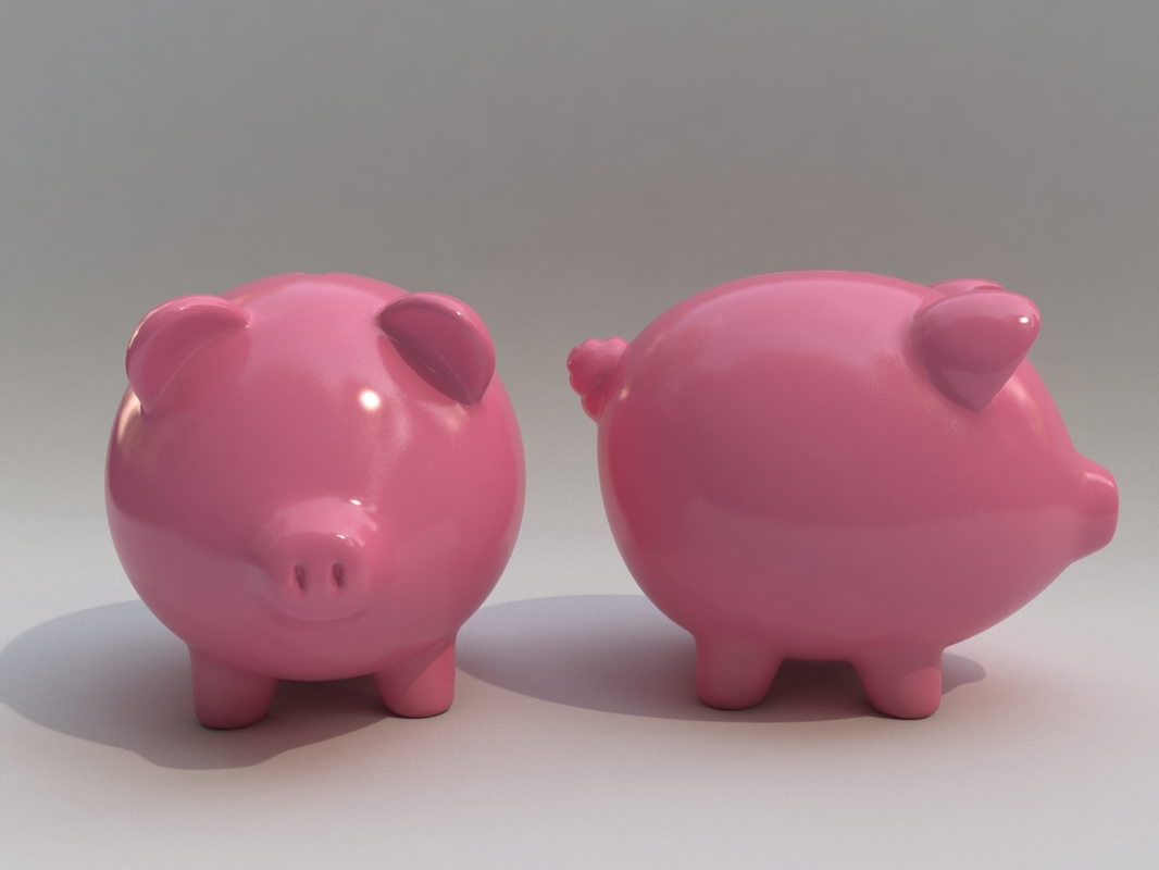 小猪存钱罐3d模型2