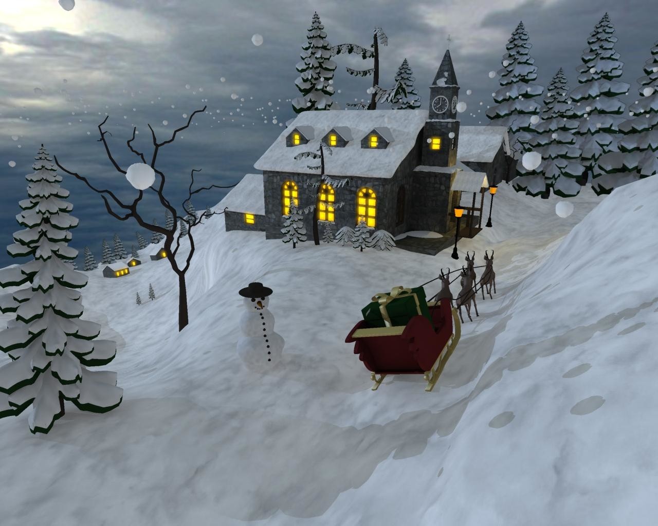 圣诞老人小屋模型4
