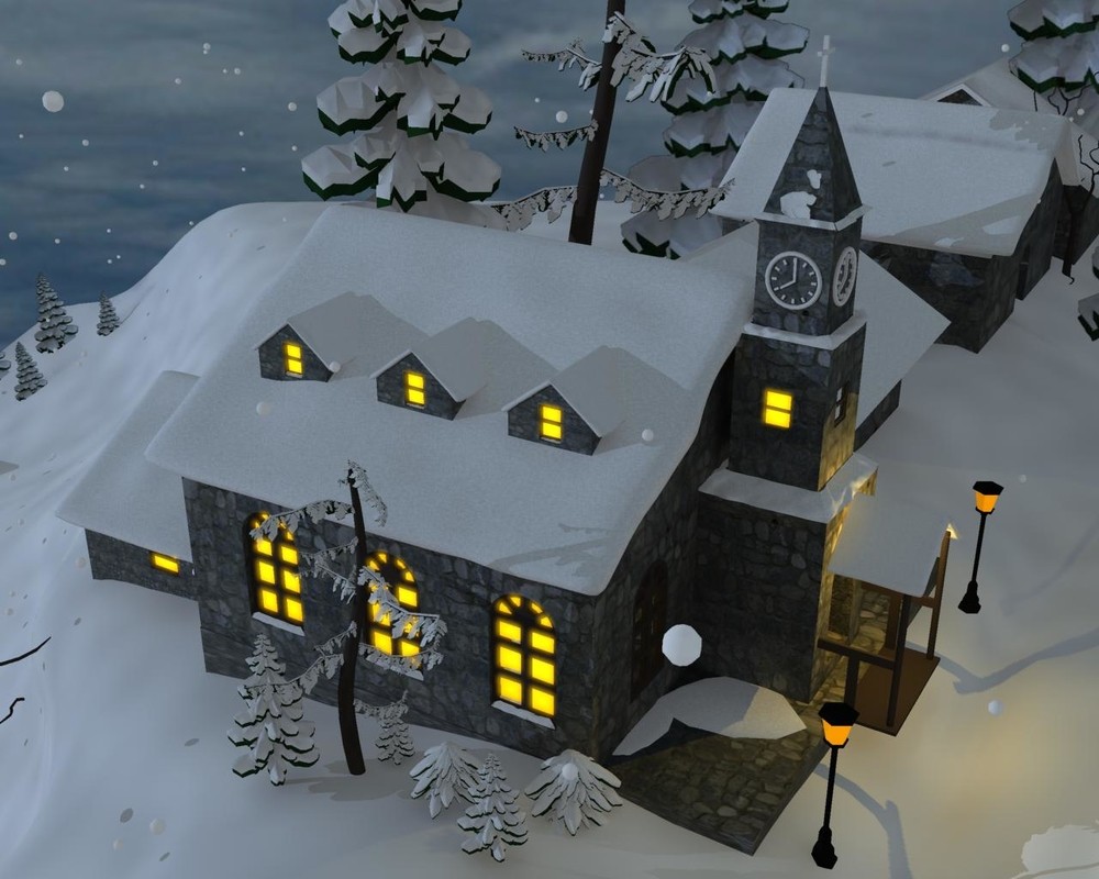 圣诞老人小屋模型0