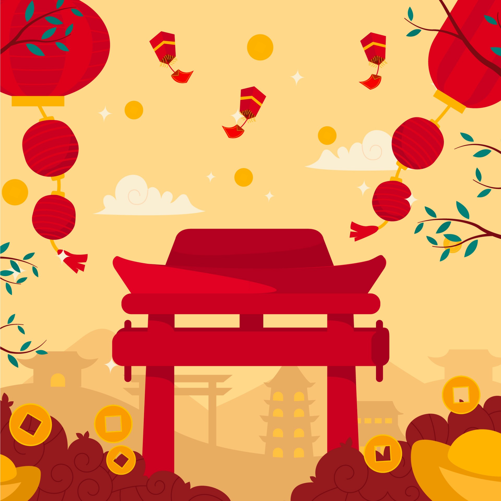 新年中国风元素插图0