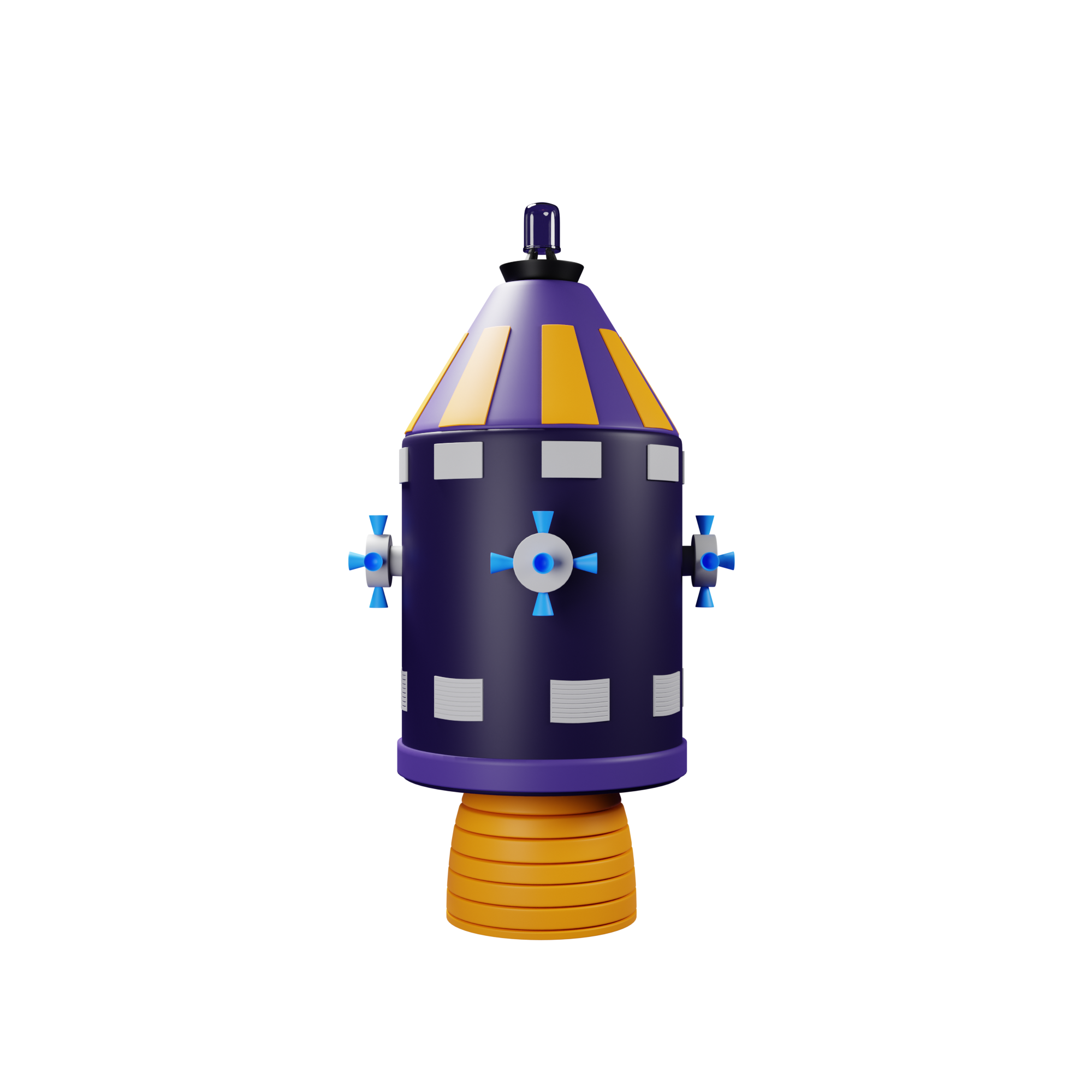 卡通火箭3D模型1