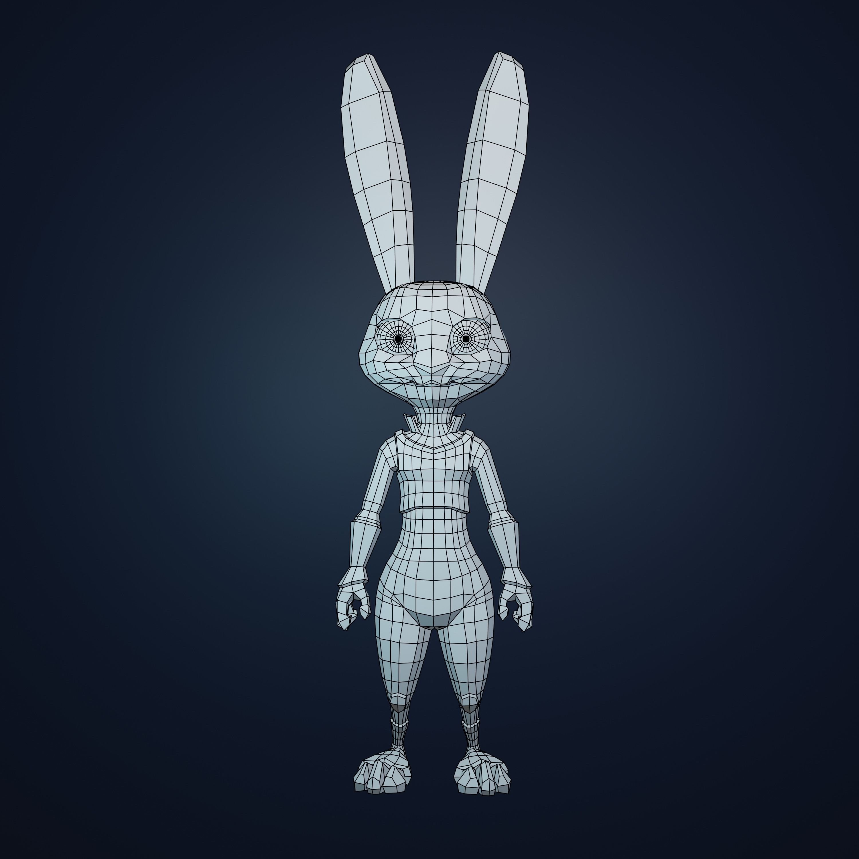 兔子警官3D模型1