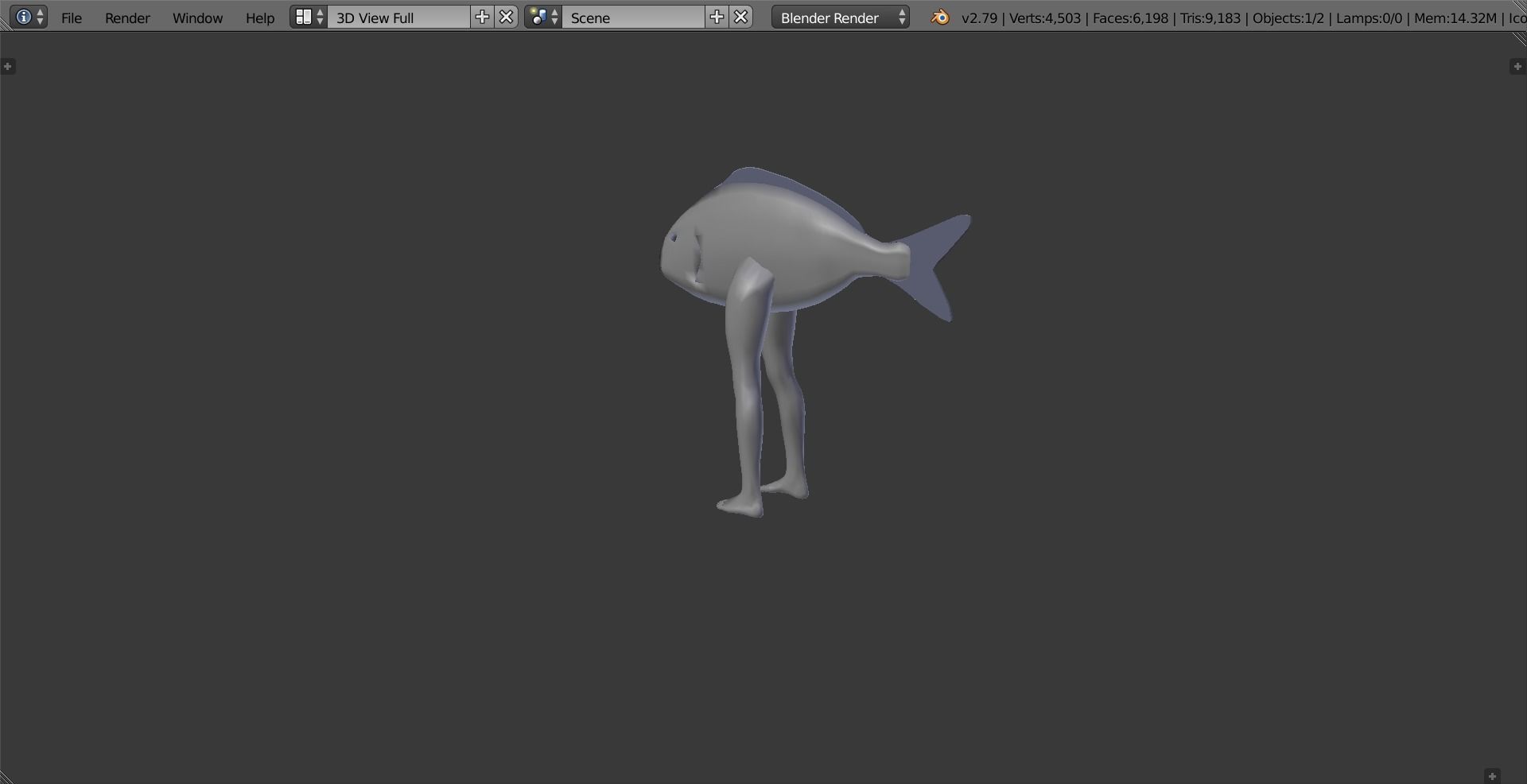 长腿的鱼3D模型0