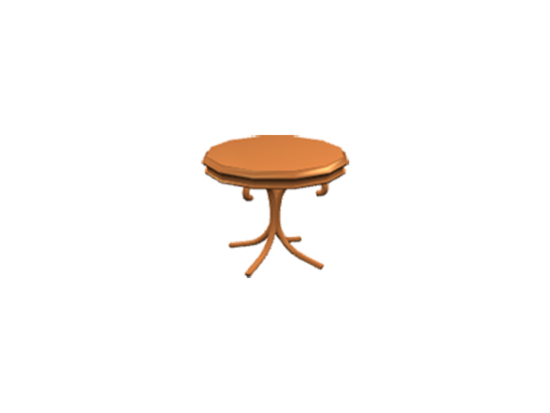 圆形木桌模型0
