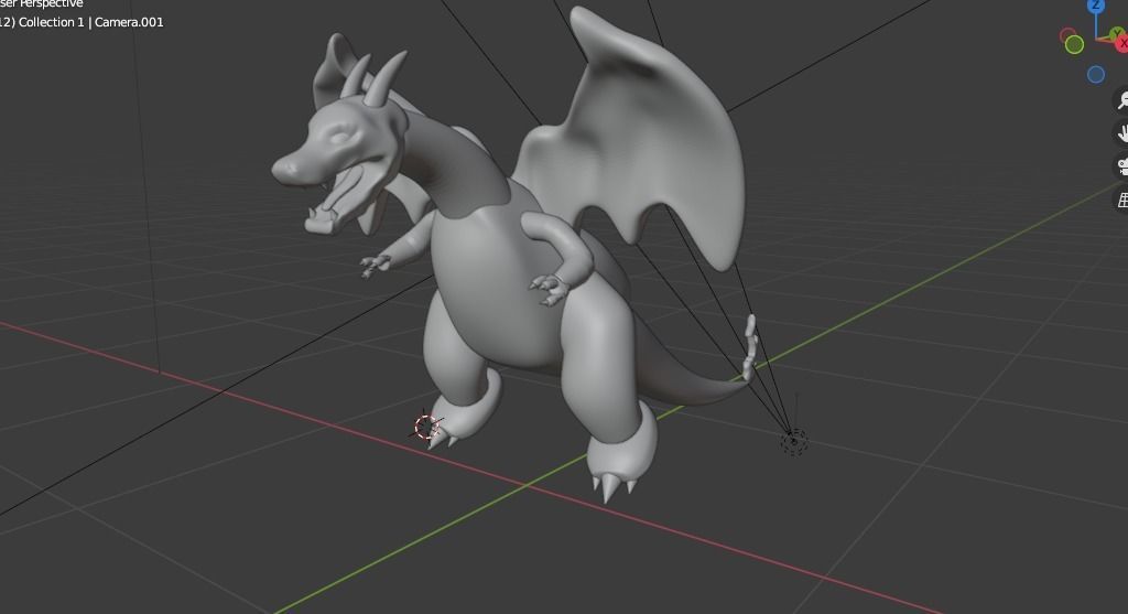 宝可梦喷火龙3D模型1