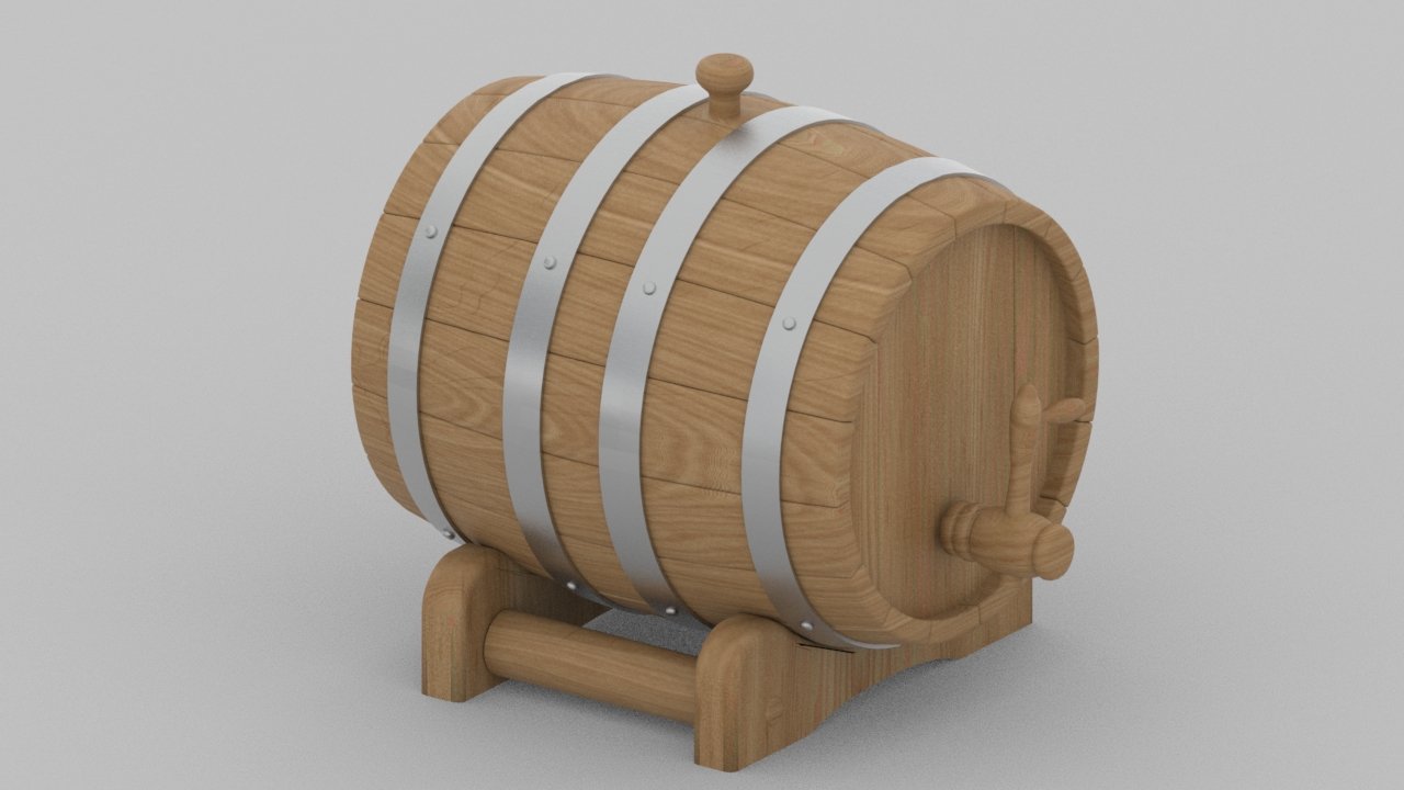 木酒桶3D模型0