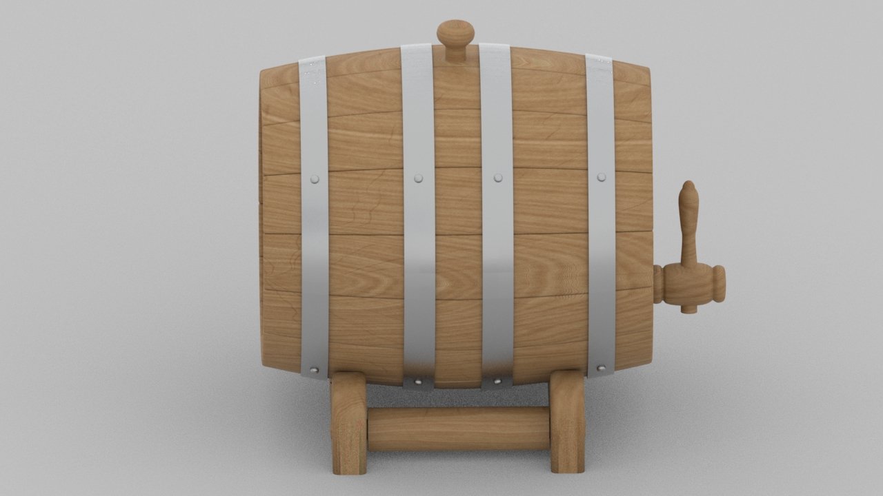 木酒桶3D模型2