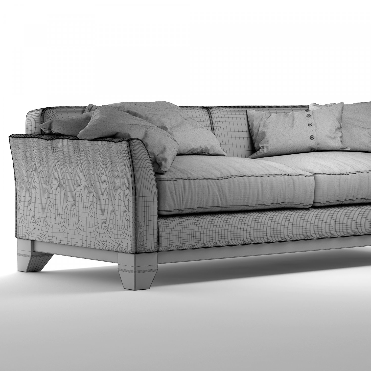 米白色沙发3D模型1