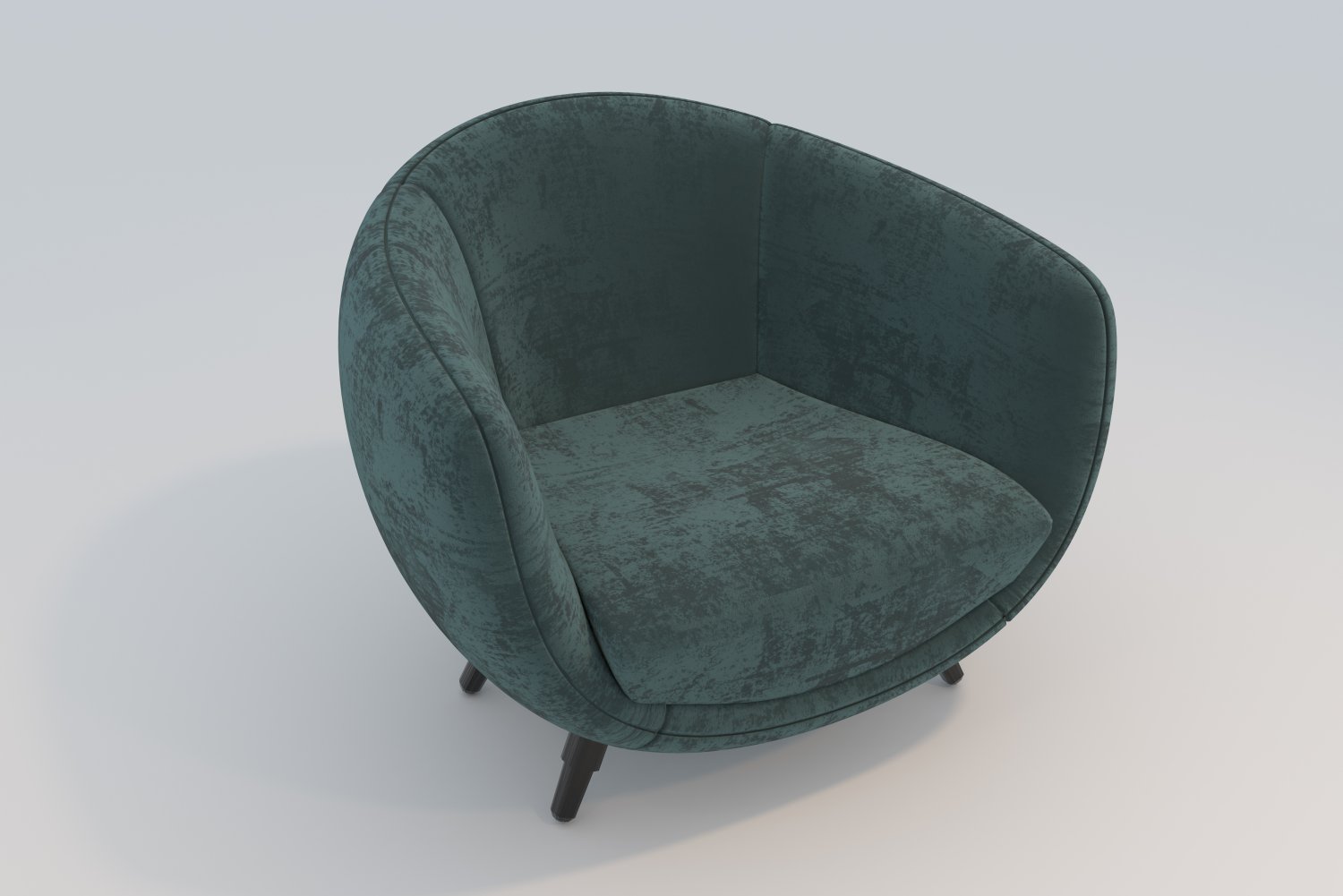 半圆形单人沙发3D模型1