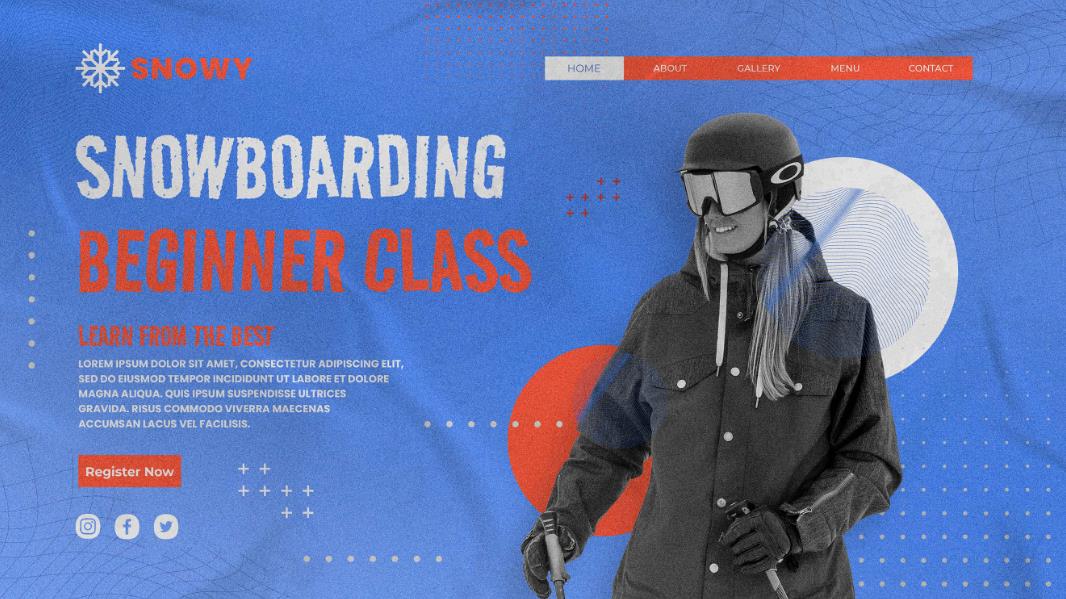滑雪俱乐部网页设计模板0