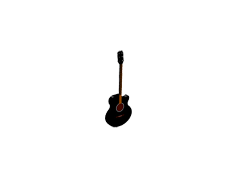 黑色吉他3d模型0