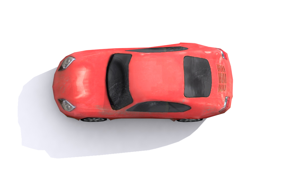 红色汽车模型4