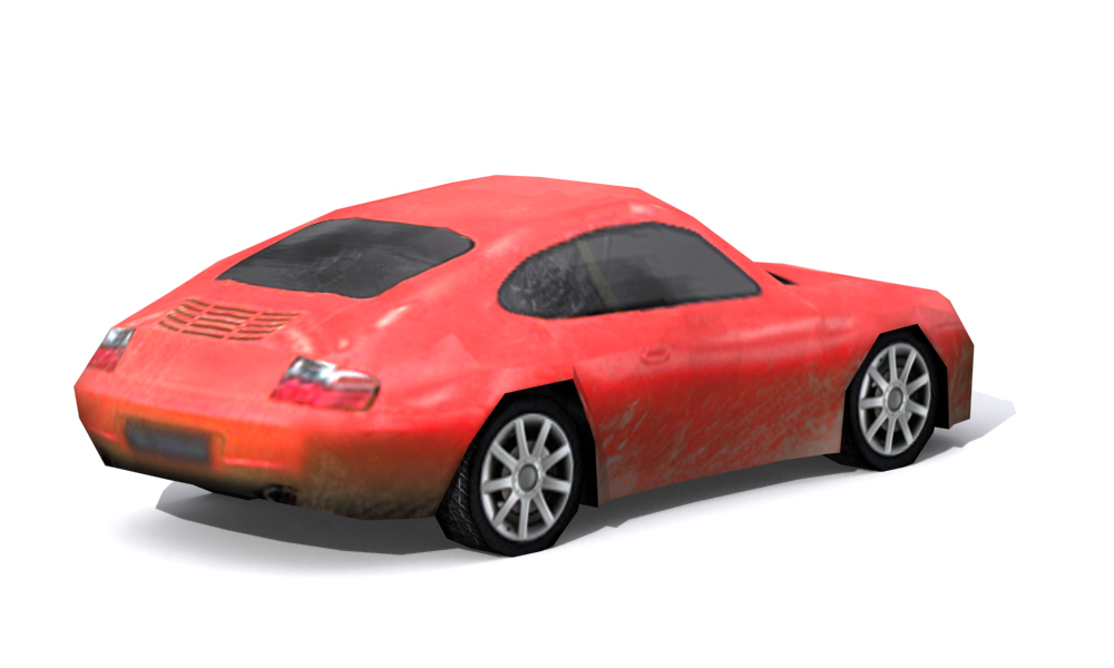 红色汽车模型3