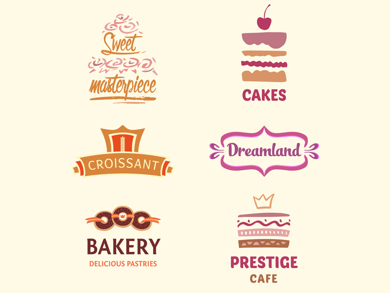 蛋糕面包店logo设计0