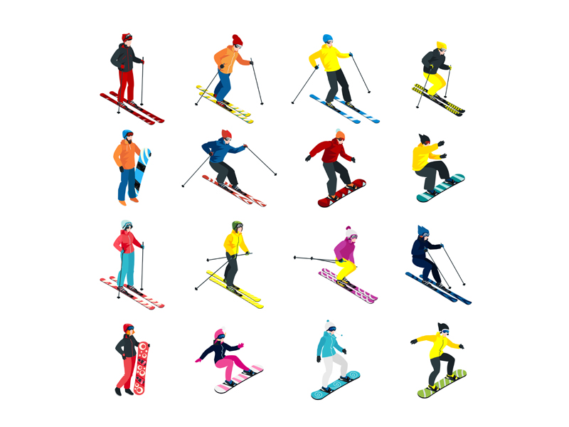 冬奥会滑雪运动图标0