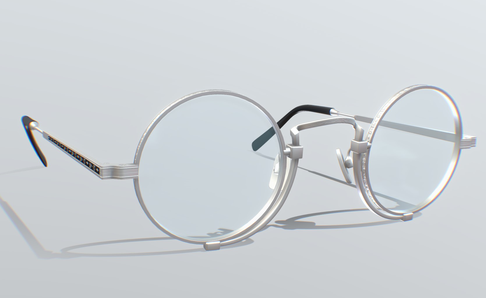 圆框眼镜3d模型0