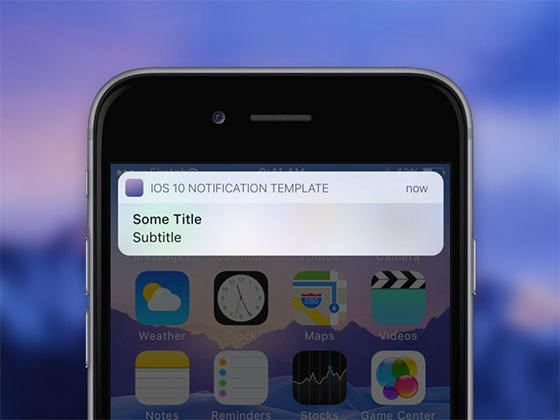 iOS 10 通知模版0