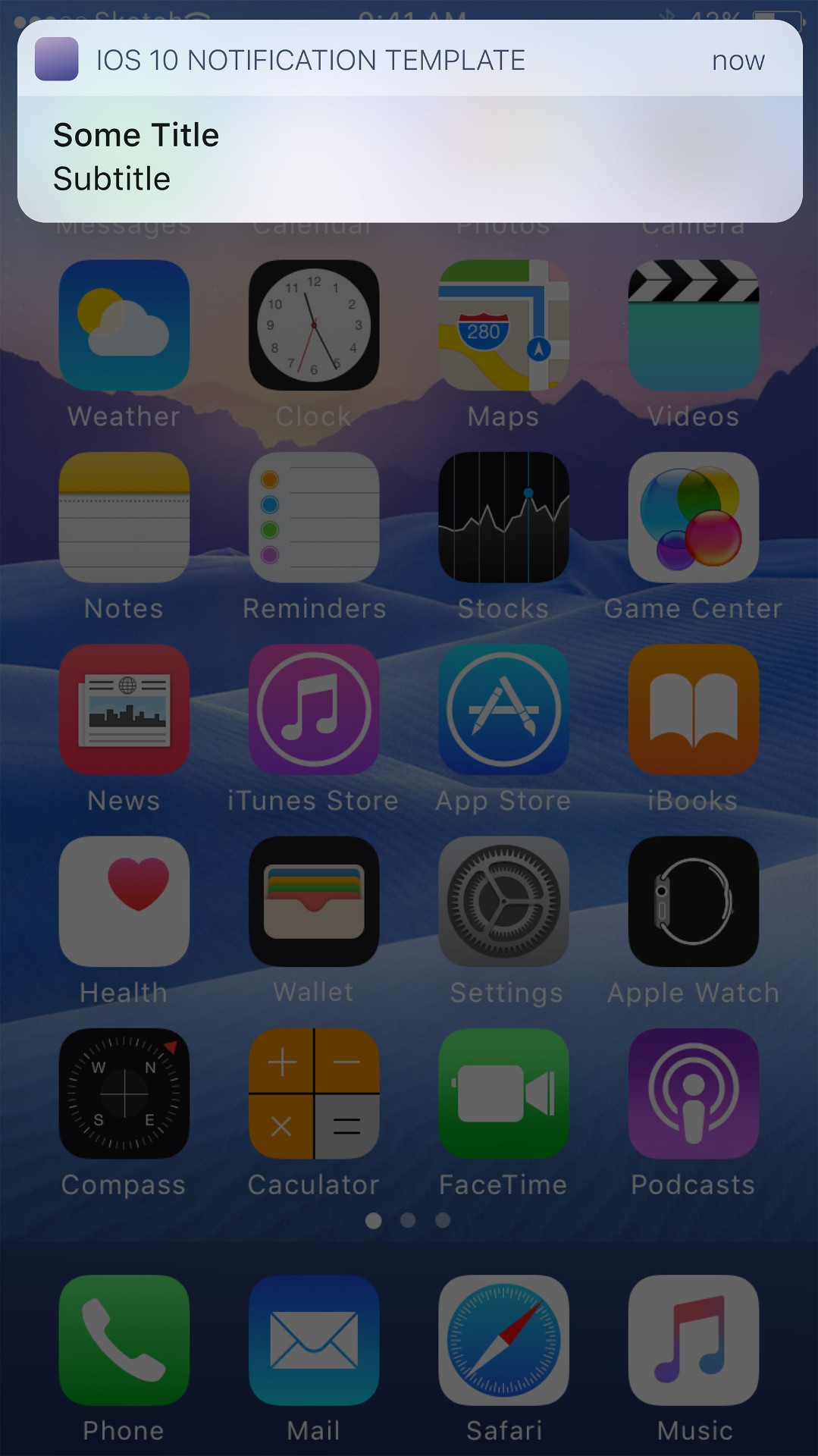 iOS 10 通知模版1