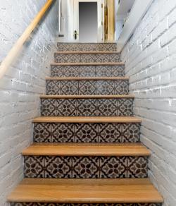欧式复古图案楼梯