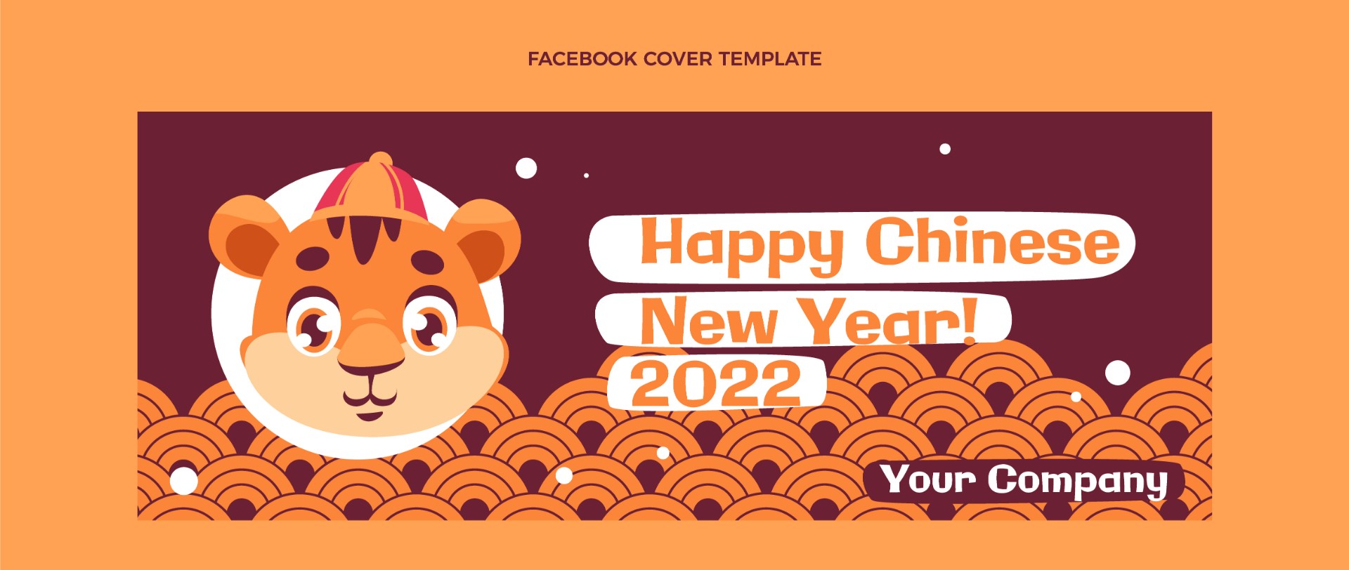 中国新年社交媒体封面横幅模板0