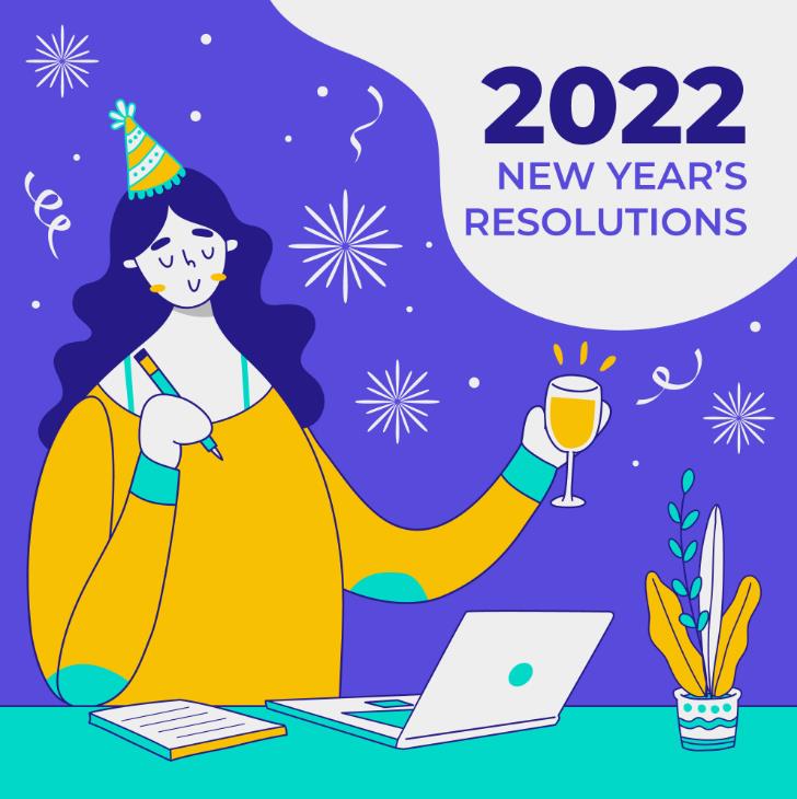 2022庆祝新年人物插画0