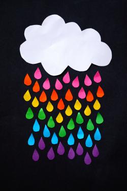 彩色雨滴
