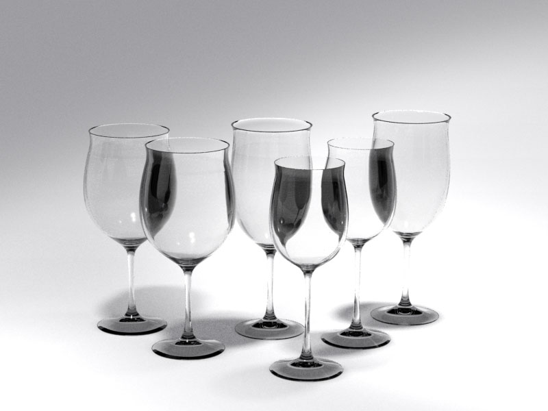 玻璃酒杯3d模型0