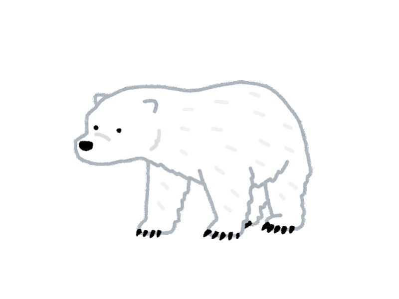卡通北极熊插画0