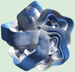 抽象蓝色渐变结构模型