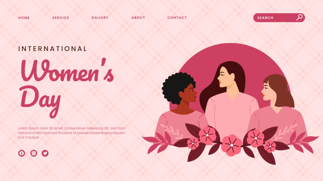 2022三八妇女节网页模板0