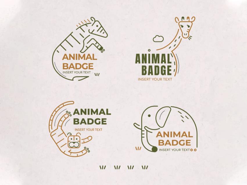 可爱动物元素logo0
