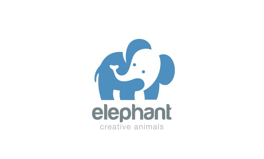 大象创意简洁logo标志0