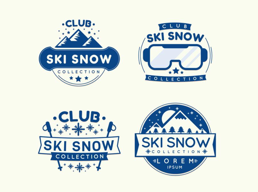 滑雪俱乐部logo设计0