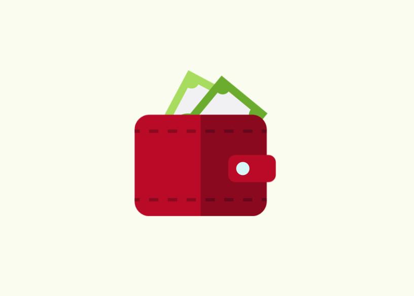 红色钱包卡通图标0