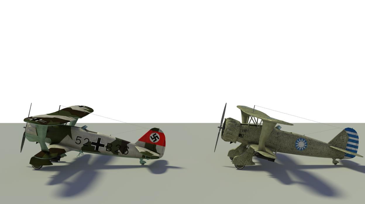 二战俯冲双翼轰炸机模型0