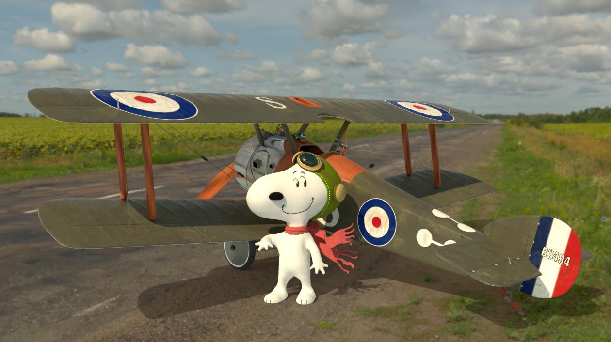 史努比和飞机3d模型0