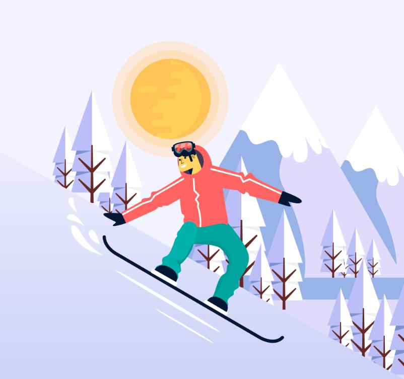 北京冬奥会单板滑雪插画0
