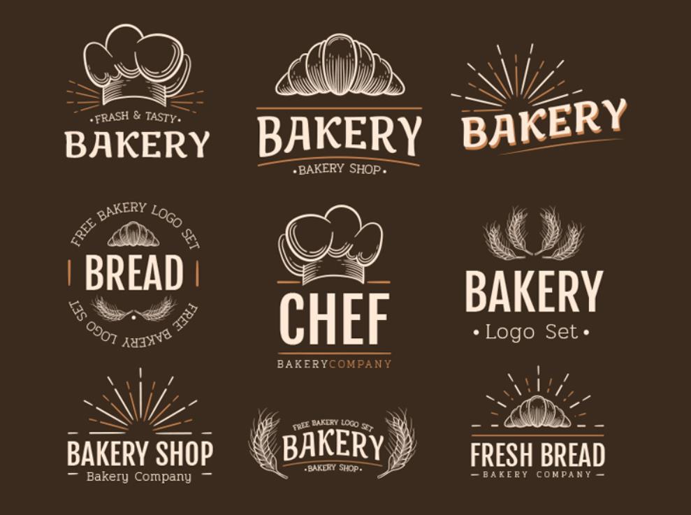 面包店小麦卡通logo0