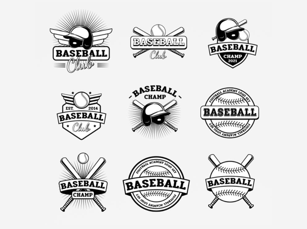棒球队设计logo模板0