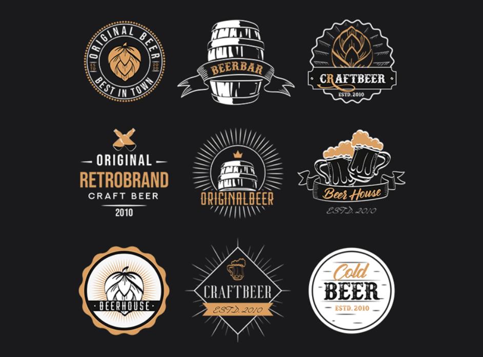 精酿啤酒馆logo设计0