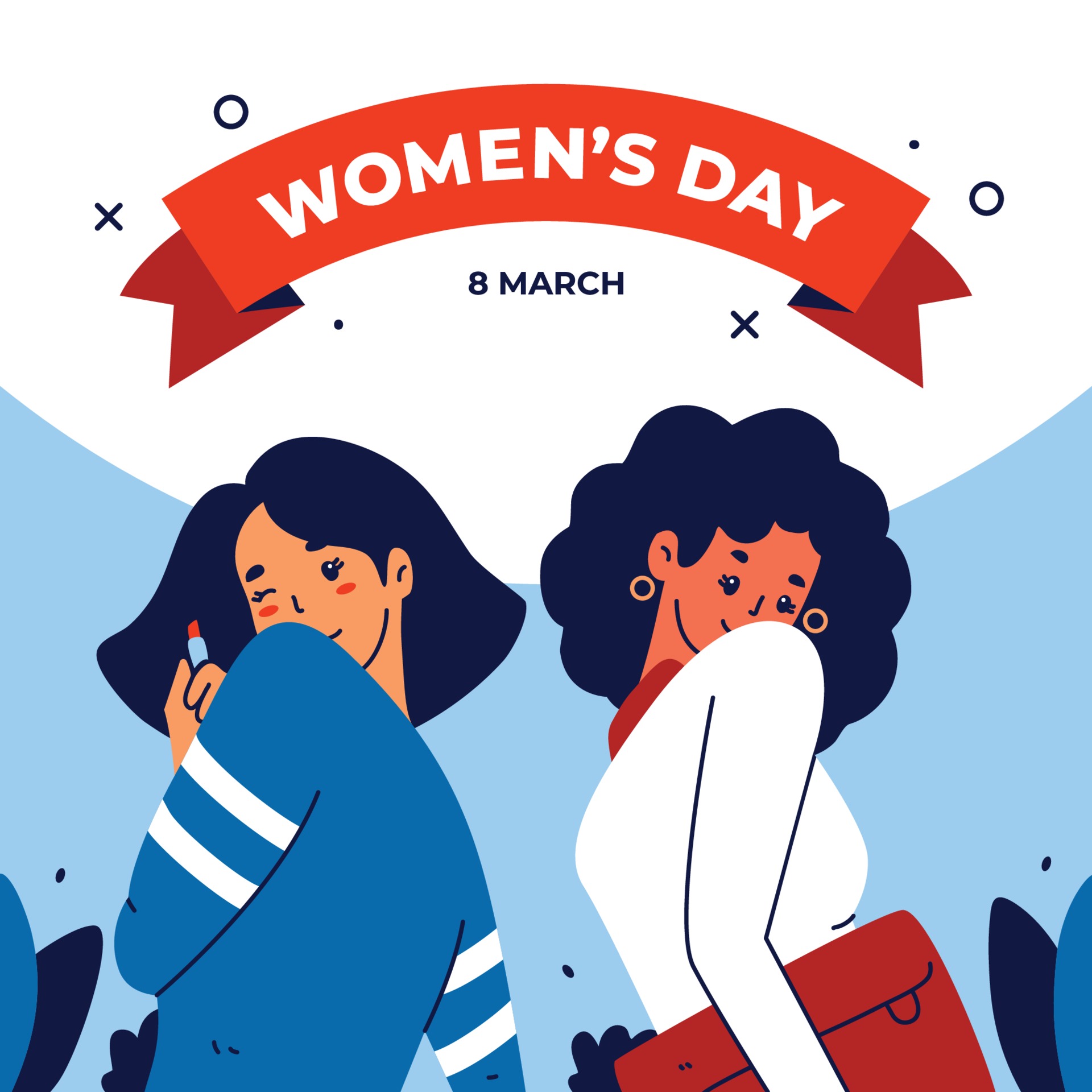 3月8日妇女节设计插图0
