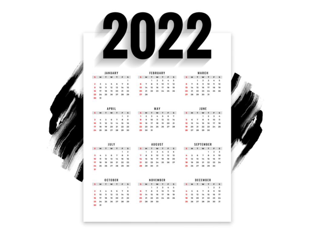 2022极简风格日历模板0