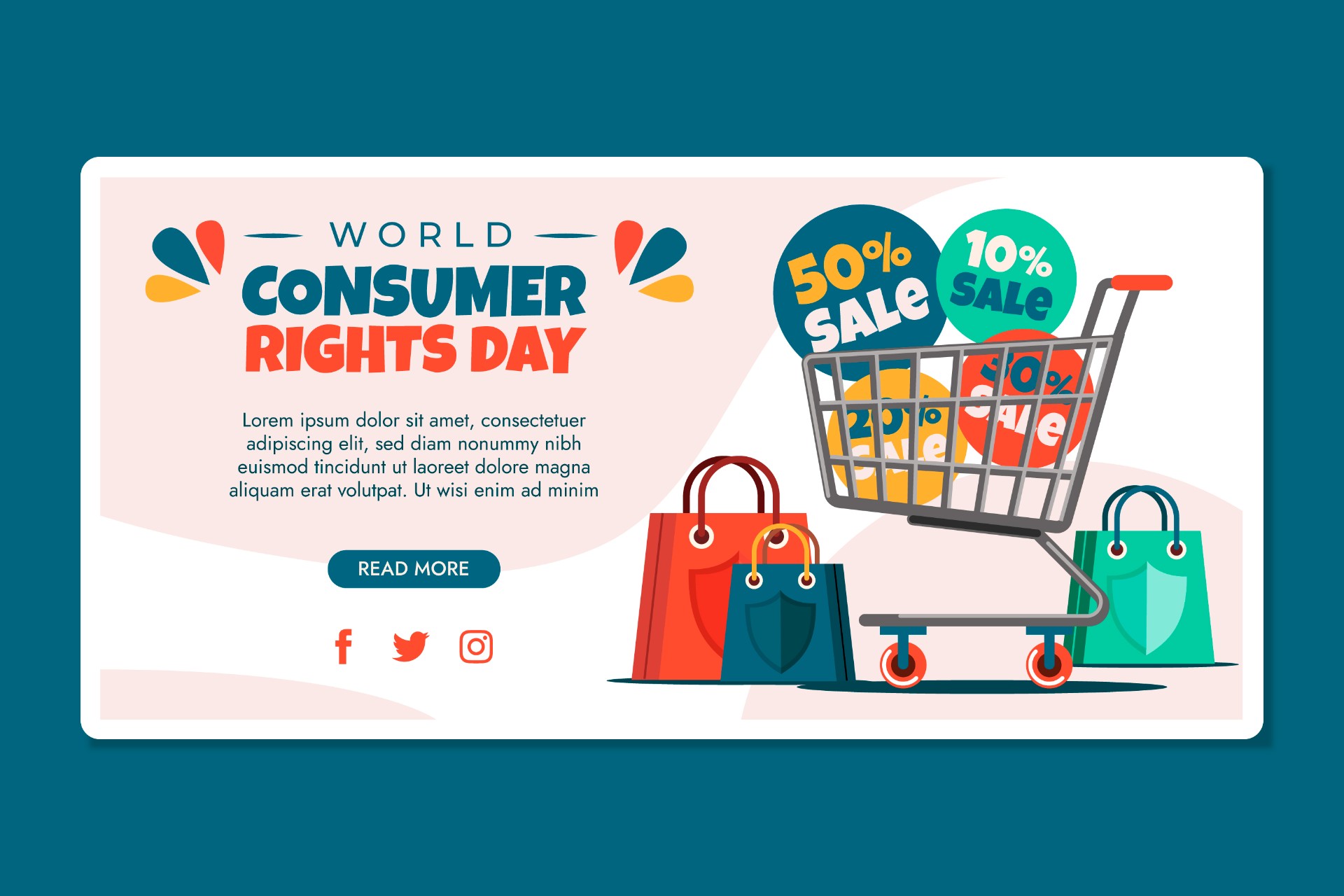 世界消费者权益日横幅海报模板0