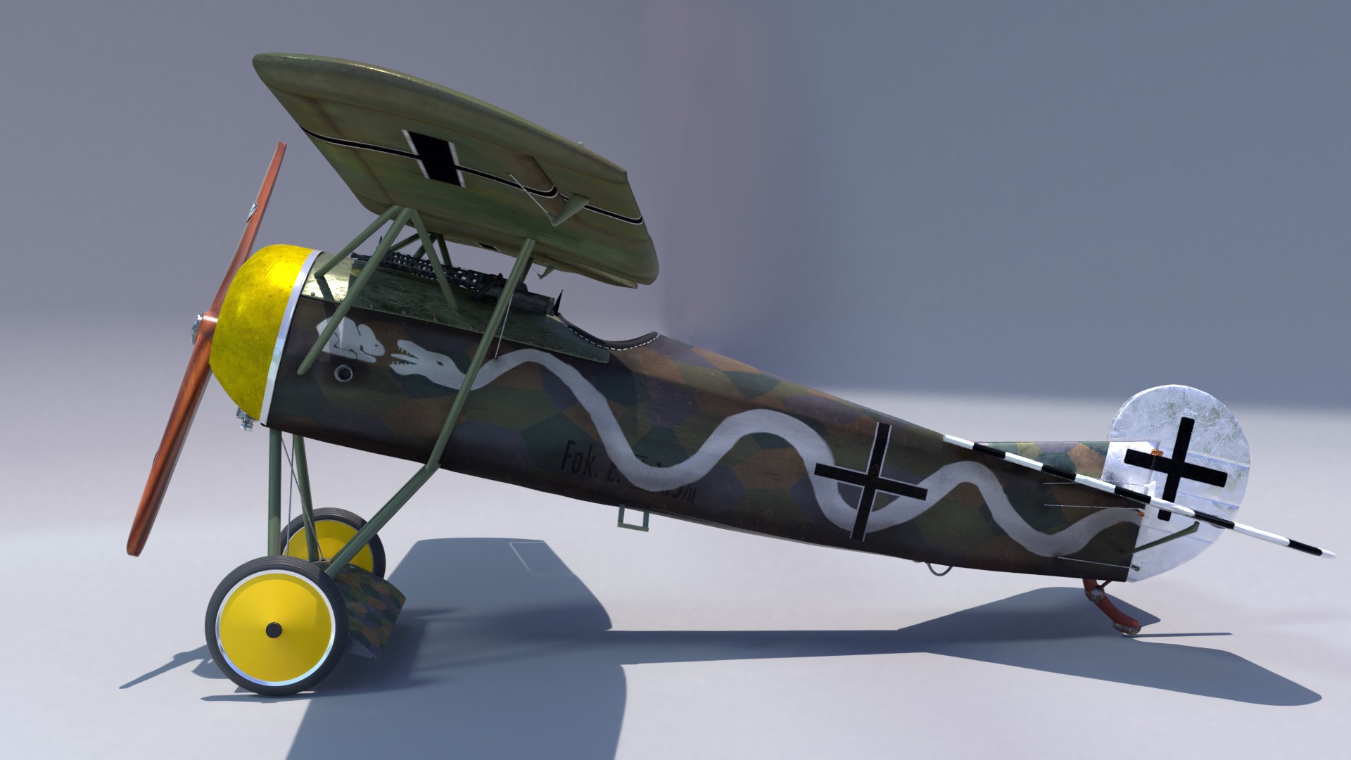 一战福克单翼战斗机模型0