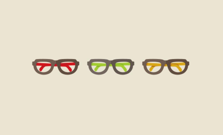 眼镜扁平风格图标0
