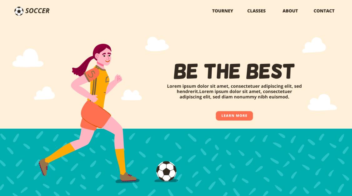 女子足球网页设计首页模板0
